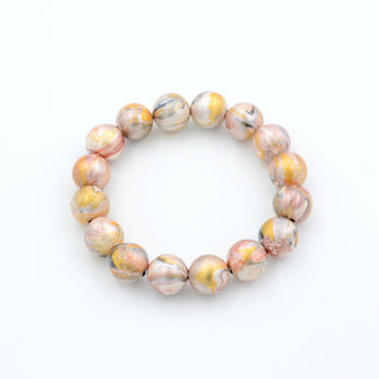 Sandalwood Nature Lacquered Bead Bracelet