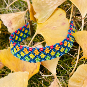Handmade bracelets Rainbow bracelet Women's complex craft Blob of flowers - ownrare